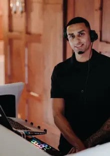 Professional DJ performing live at an event